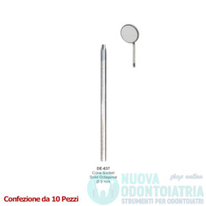 Manico per Specchietto Cone Socket Ottagonale Diametro 6 mm (x10 Pezzi)