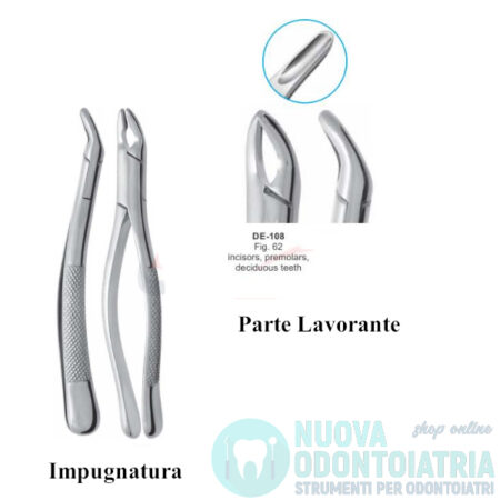 Pinza per Estrazione Incisivi e Premolari Superiori American Pattern