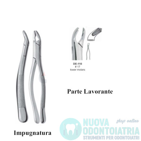 Pinza per Estrazione Molari Inferiori American Pattern